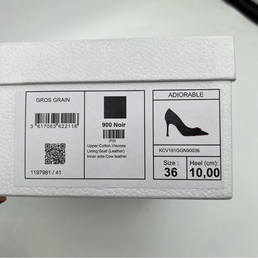 Dior Black Women's Shoes with Bow Detail Dior Adiorable Pump Box size 36 Pointed - Picture 16 of 16